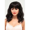 Black long wavy bob wig (lob): Sigrid black #1B