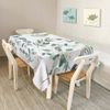 Walmsco Tablecloth Green Leaves Decor For Dining Room Kitchen Rectangular Table Cover 132 * 178cm