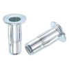 sourcing map M8 Multi-Grip Rivet Nuts, 30pcs Pre-Bulbed Shank Flat Head Threaded Insert Nut Carbon Steel Plus Nuts for Construction Industrial