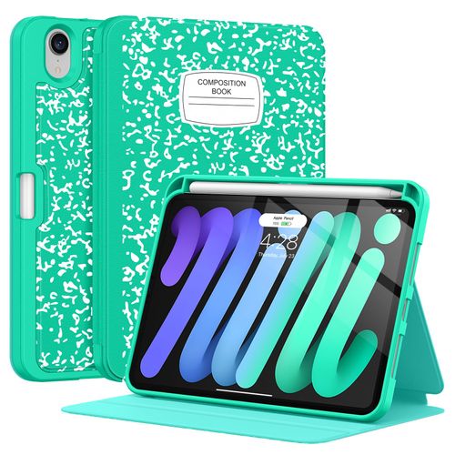 Supveco Case for iPad Mini 7 (A17 Pro) 2024/iPad Mini 6 2021 8.3 Inch with Pencil Holder-[Auto Wake/Sleep],Slim Protective Case with Soft TPU Back Cover for iPad Mini 7th/6th Generation-Lake