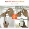 Motorized Blinds Plastic 11.5" Smart Bluetooth Solar Light Sensing Indoor