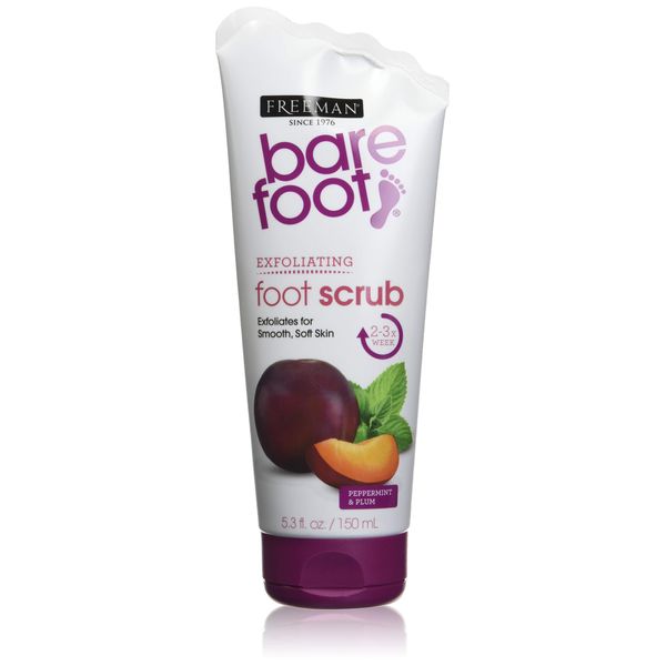 Freeman Bare Foot Exfoliating foot scrub Peppermint and Plum 5.3 oz