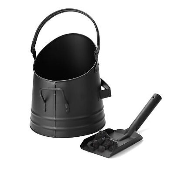 Fireplace Ash Bucket And Shovel Wood Stove Fireplace Accessories Metal 10"l X 10