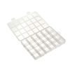 sourcing map Component Storage Box - PP Fixed 24 Grids Electronic Component Containers Tool Boxes Clear White 193x132x22mm