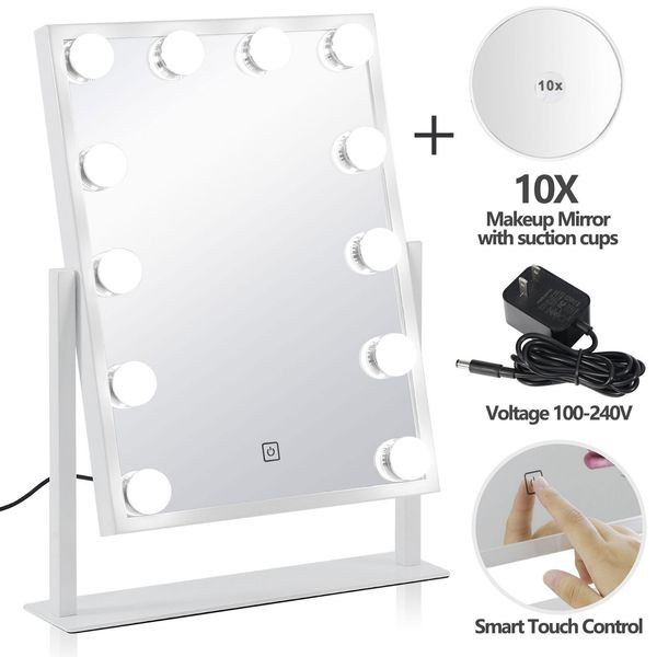 Hollywood Makeup Mirror Vanity Mirror with Lights Stage Dimmer LED Bulbs 