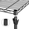 2PCS 4 Shelf Wire Shelf Adjustable Kitchen Storage Metal Rack Organizer Black