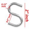 20 Pcs 2" inch Small Zinc Plated S Shape Type Utility S Hooks Hangers Hook