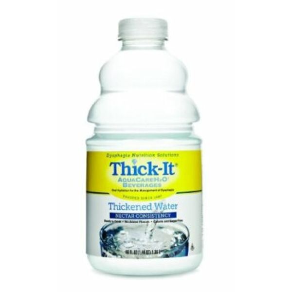 Thick-It AquaCareH2O Thickened Beverage, 46 oz Bottle Unflavored Nectar, 1 Each