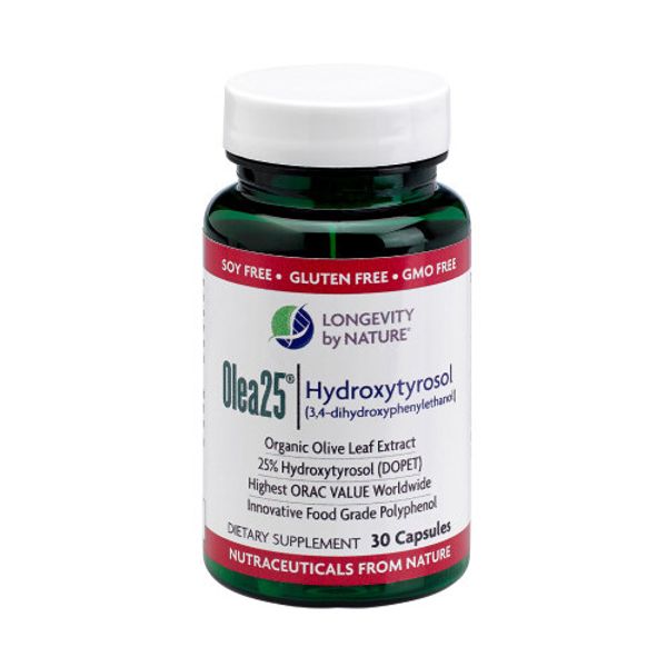 Olea25 Hydroxytyrosol 30 Caps By Longevity by Nature