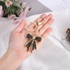 sourcing map Bow Keychain Keychains, Pendant Key Chain Keyring Bags Charm Backpack, Black