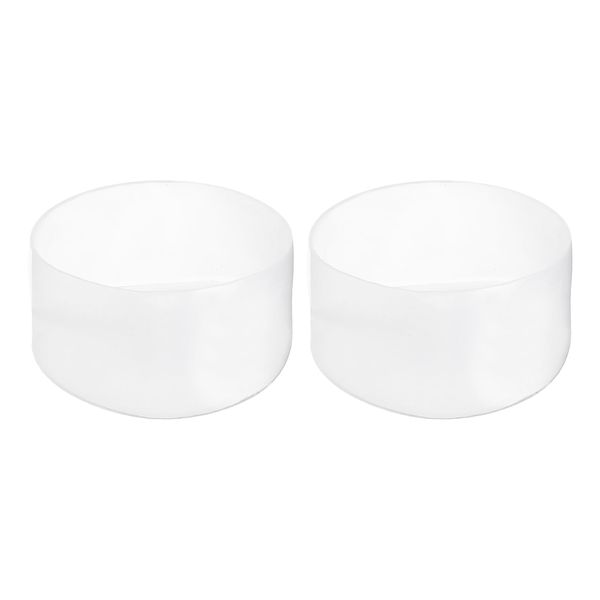 Rebower 2 Pack Screw Thread Protector Cover Rubber End Caps, [for Screw, Bolt, Rod End Cap] - 4"(100mm) ID/Transparent