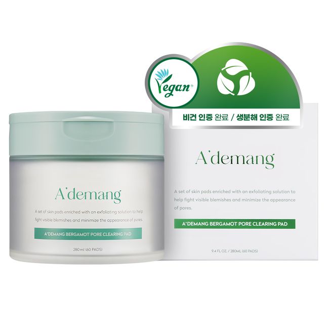 Adman Bergamot Pore Clearing Toner Pads 60 sheets