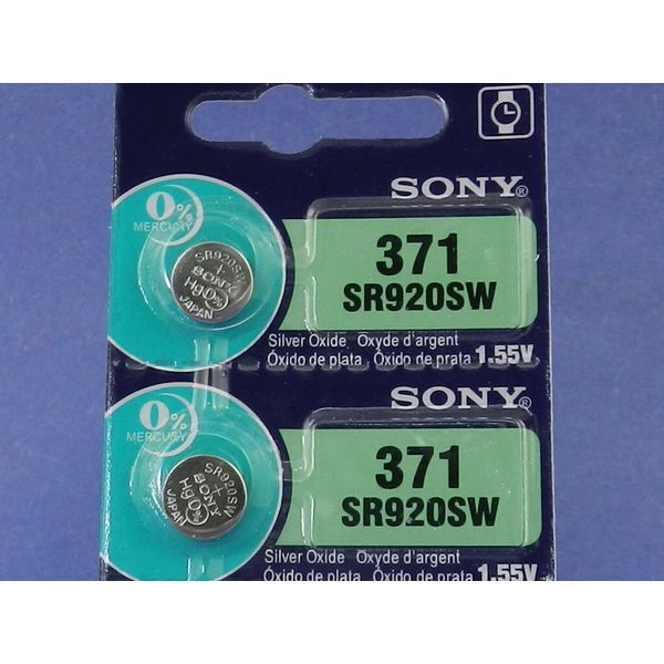 Sony 371  SR920SW  Watch Battery  2Pcs