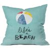 Deny Designs Nick Nelson Lifes A Beach Throw Pillow, 18 x 18
