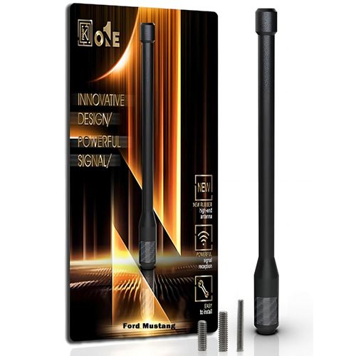 KEYO1E New Carbon Fiber Antenna Compatible with Ford Mustang 1994-2009/7.9 Inches Flexible Sturdy Rubber Antenna Replacement/Internal Copper for Enhanced Reception