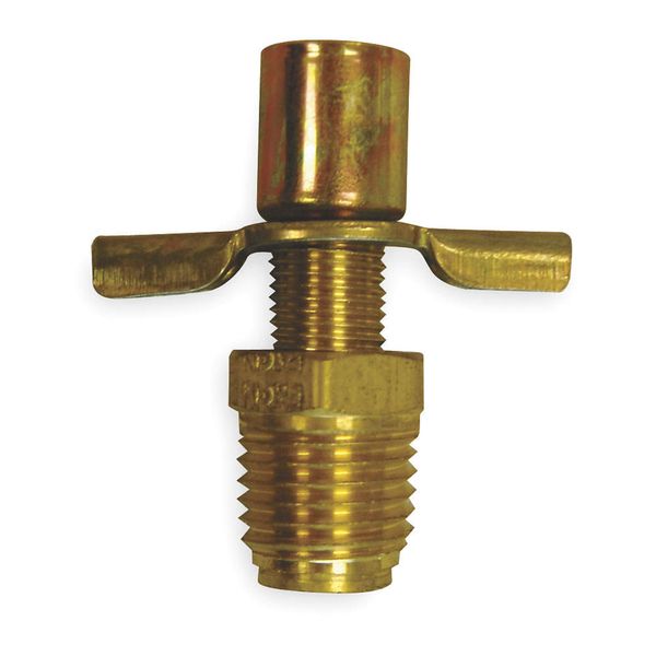 Drain Cock, Brass, MNPT, 1/4 in