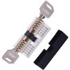 Loboo Idea 6 Pack Lockpick Training Padlocks With Black Cover, Practice Set/Transparent Locks for Picking, Training Set for Beginners and Locksmiths