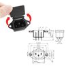 JZK 5-Pack C14 Plug Adapter Panel Mount, AC 250V 10A 3-Pole IEC Input Module Socket with Cover