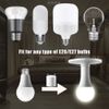 20 Pcs GU24 to E26 E27 Adapter 2 Pin Fire Resistant Converter Light Bulb Socket