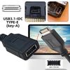 CY Single USB 3.1 Front Panel Socket Key-A Type-E to USB 2.0 9Pin 10Pin Mainboard Header Male Extension Cable