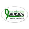 CafePress Awareness 2 TBI Oval Car Bumper Sticker