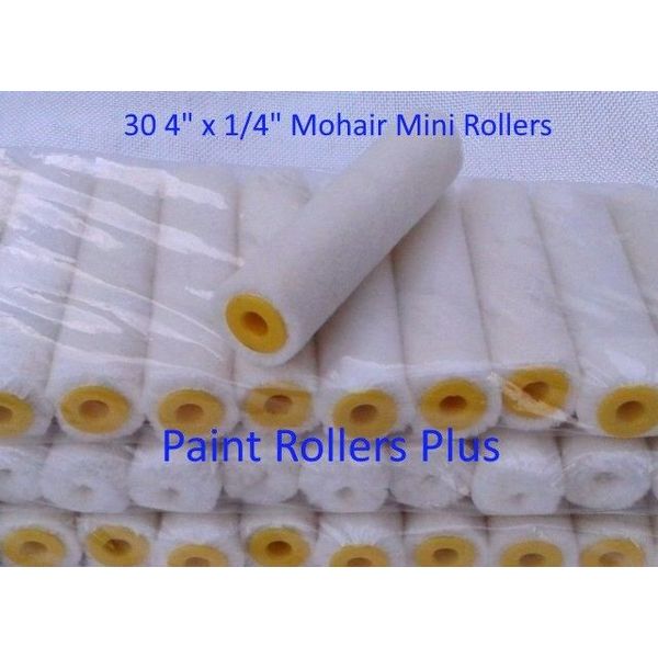 Mohair Mini Paint Rollers 30  4" x 1/4" Free Shipping