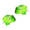 HOLXINES 3 PCS Wind Up Frog Plastic Clockwork Animal Walking Jumping Frog Funny Gift