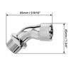 QWORK Elbow Adapter for Shower Head, Chrome Copper 1/2" Extender Connector
