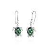 Sterling Silver Abalone Turtle Animal Dangle Earrings