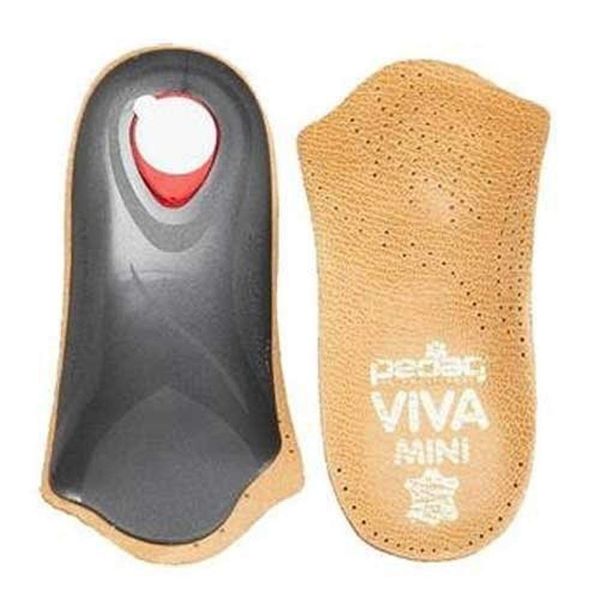 Pedag Viva Mini Orthotic with Semi-Rigid Arch Support, Metatarsal & Heel Pad, Leather, Tan, US M15/EU 48