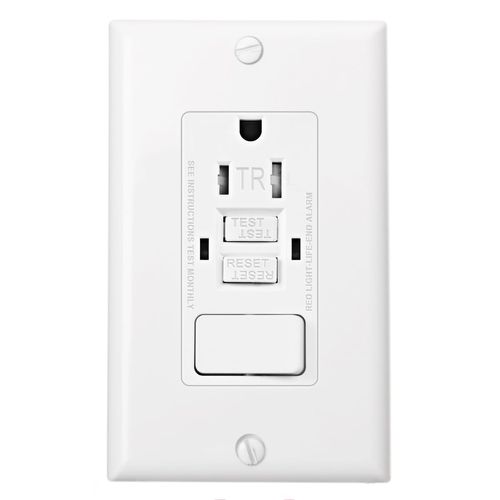 Baomain GFCI Outlet with Switch, 15A 125VAC 60Hz, Tamper Resistant GFCI Receptacle, BAA-001 ETL Listed, White (2)