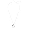 Swarovski Volta pendant, Bow, Large, White, Rhodium plated