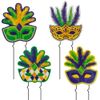 Mardi Gras Yard Signs - 4 Pieces