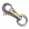 3 Pcs 4" Heavy Duty Bull Snap Latching Hook Round Swivel Eye Chrome Silver Bulk
