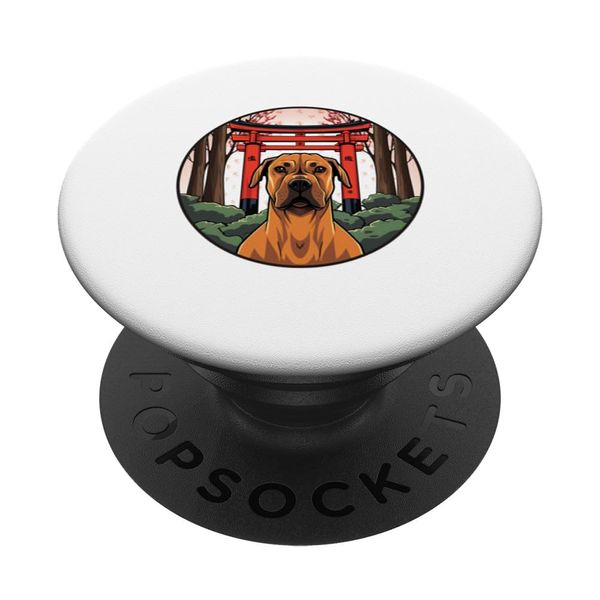 Rhodesian Ridgeback Torii Gate Funny Dog Landmark PopSockets Standard PopGrip