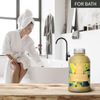 Sea Salt Vanilla 21.16 Oz - w/Vanilla & Cinnamon Essential Oils - Natural Bath Sea Salts - Best for Bath - Good Sleep - Relaxing - Body Care - Beauty