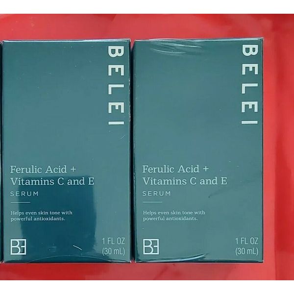 TWO 1 oz Belei Ferulic Acid + Vitamins C and E Serum 30mL each NEW SEALED