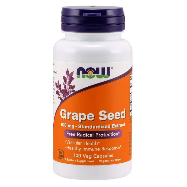 NOW Supplements - Grape Seed Standardized Extract 100 mg 100 Veg Capsules