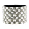 Wine Bodies Surface Protector Crystal Checkered Blocks Metal Decorated Wine Bottle Coaster