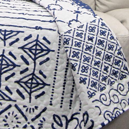 Lush Decor Monique Throw, 50 x 60, Blue, 50 by 60-Inch