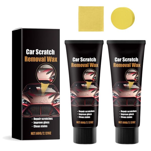 XdealCozyxc 2PCS Car Paint Scratch Repair Paste, Car Scratch Remover