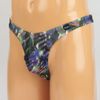 Men's Stretch Geometric Print Pretend Full Back Purple