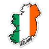 Squiddy Ireland Map with Flag - Vinyl Sticker - 7"