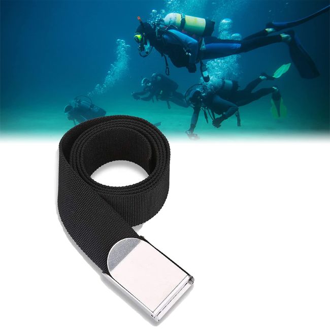 Diving Weight Belt Diving Belt Skin Diving Bait Belt Buckle Band Dive Heavy Duty Black with Buckle Underwater Weight Support Device for Scuba Diving, Snorkeling and Other Water Sports