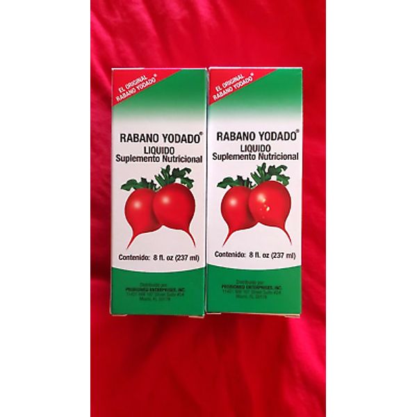 2 PACK RABANO YODADO LIQUID DIETARY SUPPLEMENT 8 FL OZ