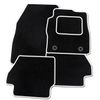 (2009-2012) BLACK + WHITE TRIM TAILORED CAR FLOOR MATS CARPET