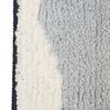 Blue Microfibre Soft Tufted Waves Design Bath Mat Rug Non-Slip Back 40x60cm
