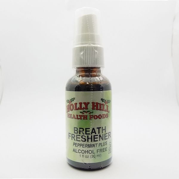 Holly Hill Health Foods, Breath Freshener (Peppermint Plus), Alcohol Free, 1 Oz