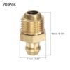 uxcell Brass Straight Grease Fitting M10 x 1mm Thread Hydraulic Grease Fitting Accessories, 40Pcs