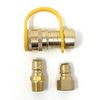 3/8" Natural Gas Quick Connect Fitting LP Gas Propane Hose Quick Disconnect Kit,